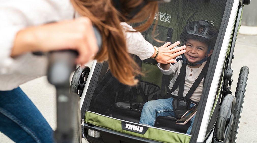 Thule, Chariot Cab 2 - Przyczepka rowerowa dla dziecka, podwójna w mamaija