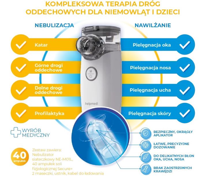 Helpmedi Zestaw do nebulizacji NebuCare Secure+ w mamaija