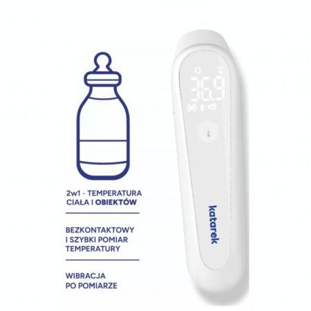 Wyświetlacz i przycisk termometru Katarek DET-3019